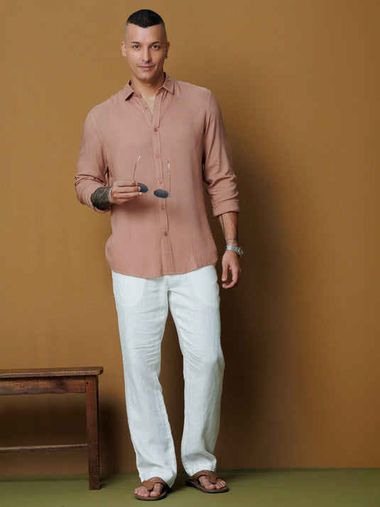 Regular back pleated L/S shirt