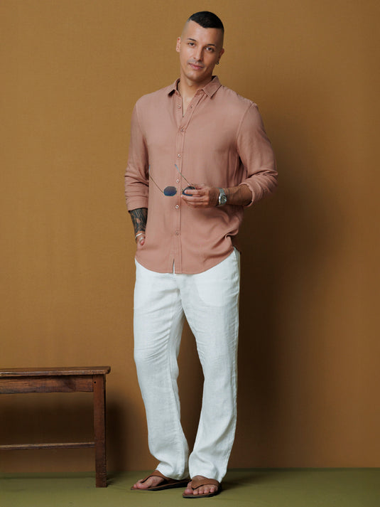 Regular back pleated L/S shirt