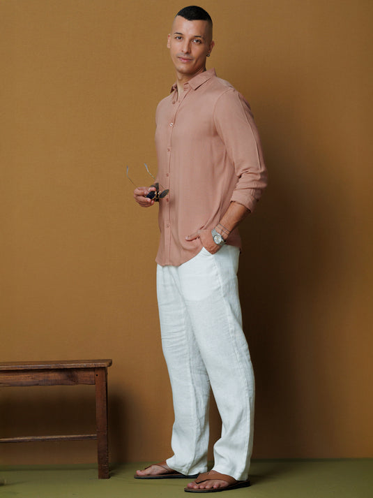 Regular back pleated L/S shirt