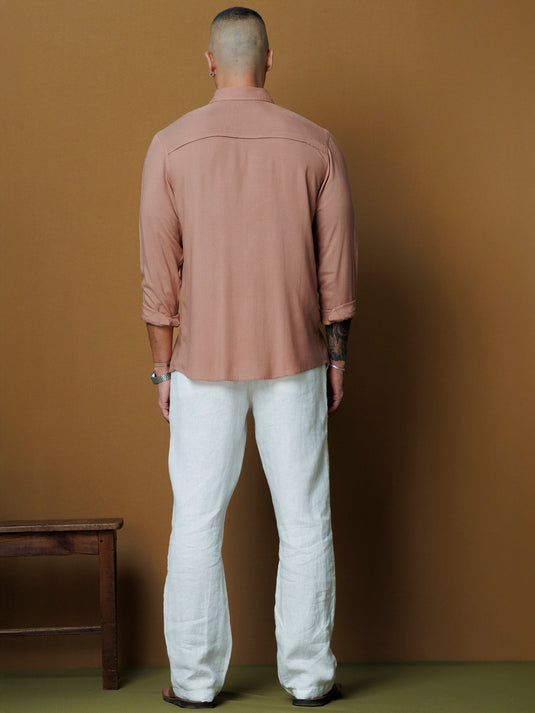 Regular back pleated L/S shirt