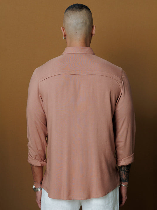 Regular back pleated L/S shirt