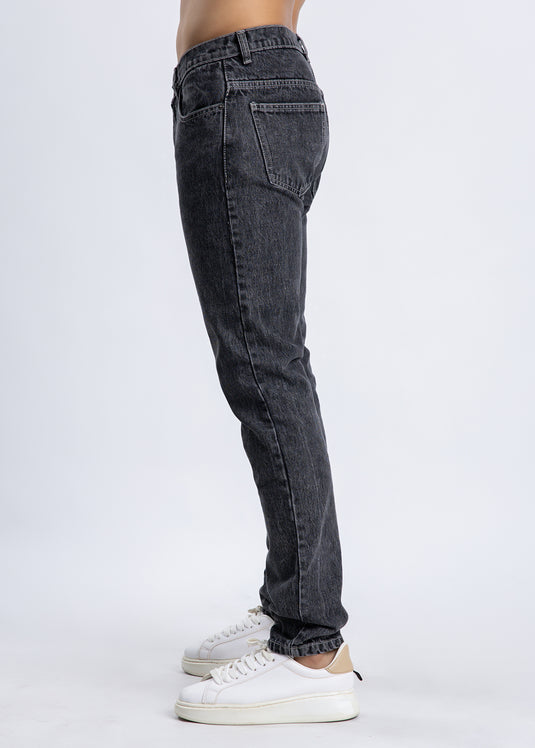 Men's Black Slim Fit Denim Trouser