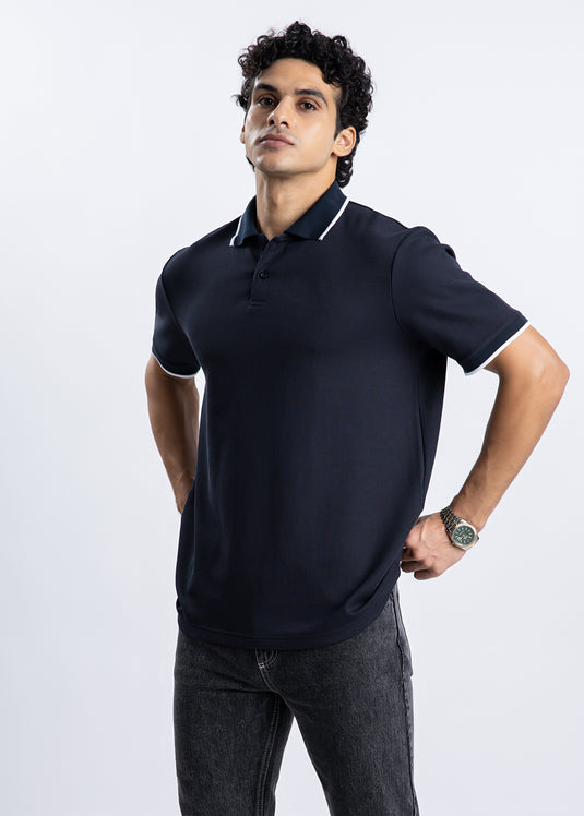 Textured Polo T-Shirt