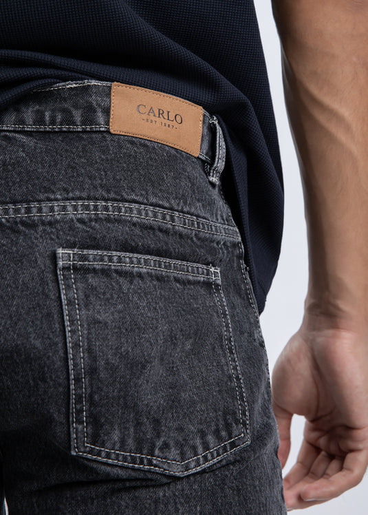 Men's Black Slim Fit Denim Trouser