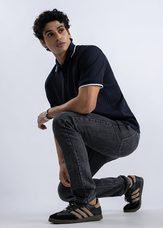 Textured Polo T-Shirt