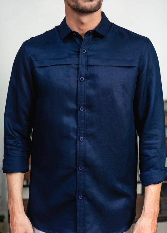 Casual L/S Shirt With Front Detailing