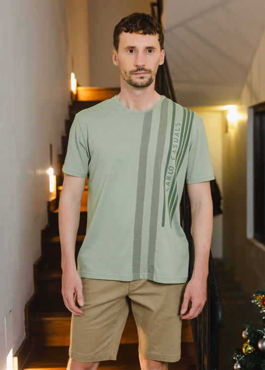 Mens Detailed Crew Neck T-shirt