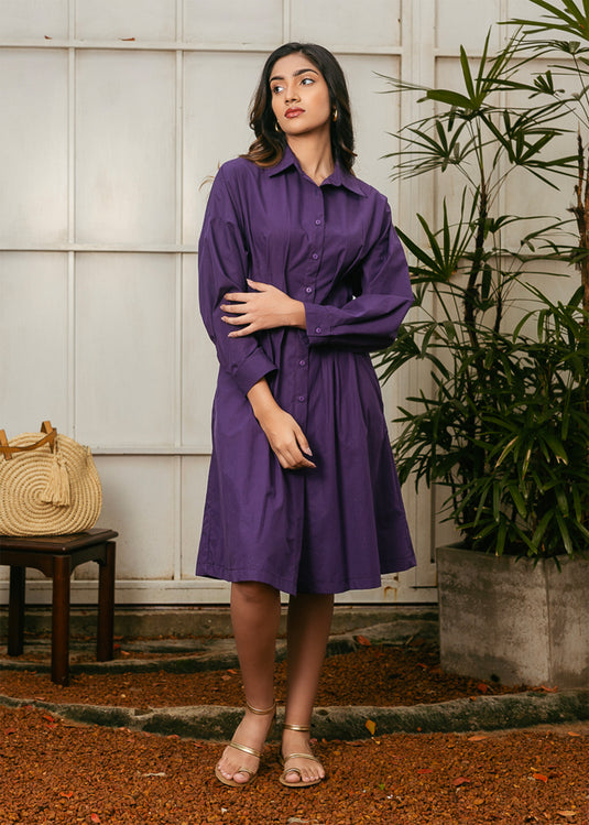 Shirt Dress With Pin Tucks