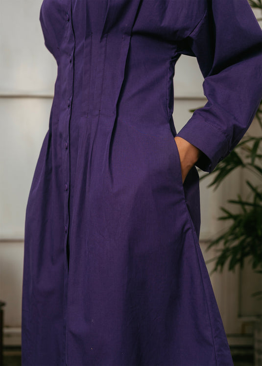 Shirt Dress With Pin Tucks