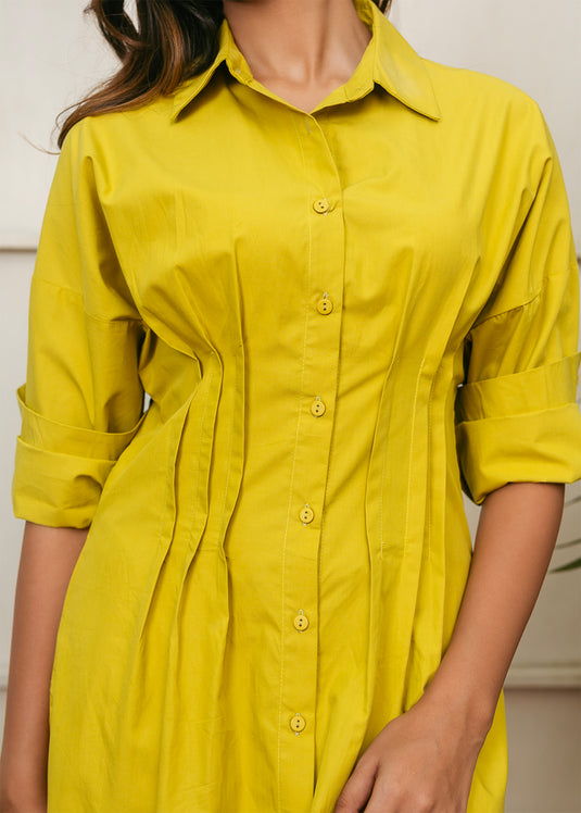 Shirt Dress With Pin Tucks