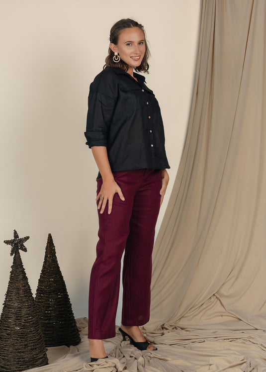 Linen Shirt With Double Pockets