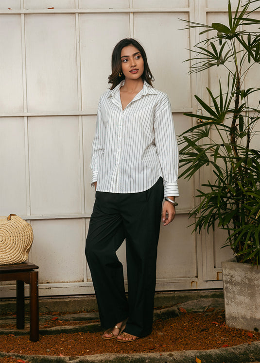 Elasticated barrel-leg pant