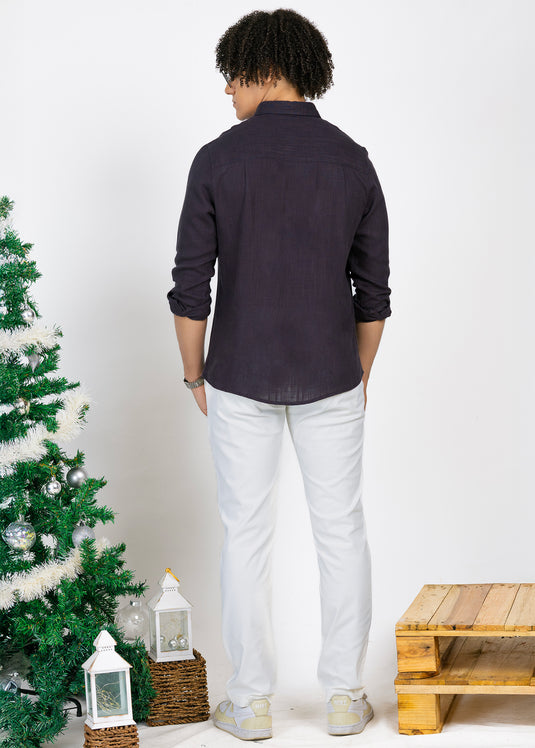 Lapel Collar L/S Shirt