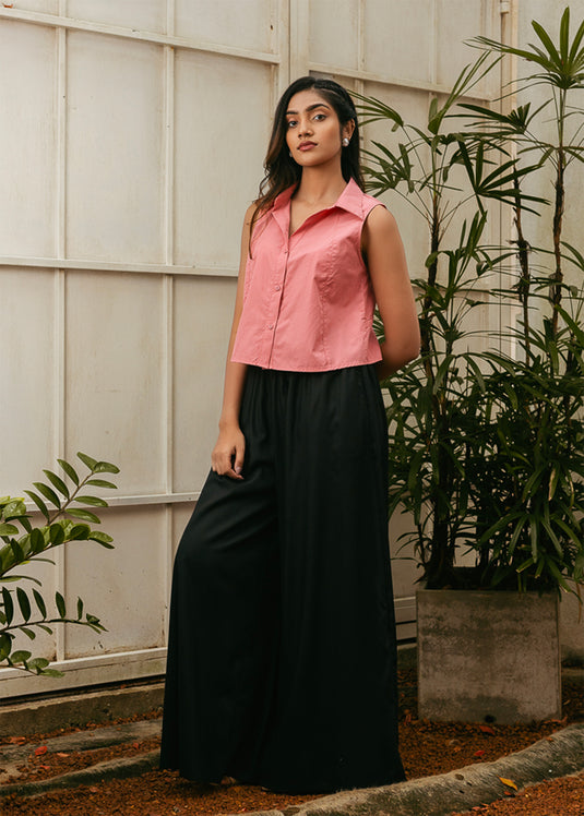 Crop Top With Collar