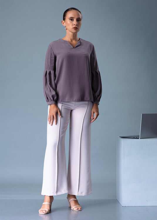 Pleated Sleeve Detailed Blouse