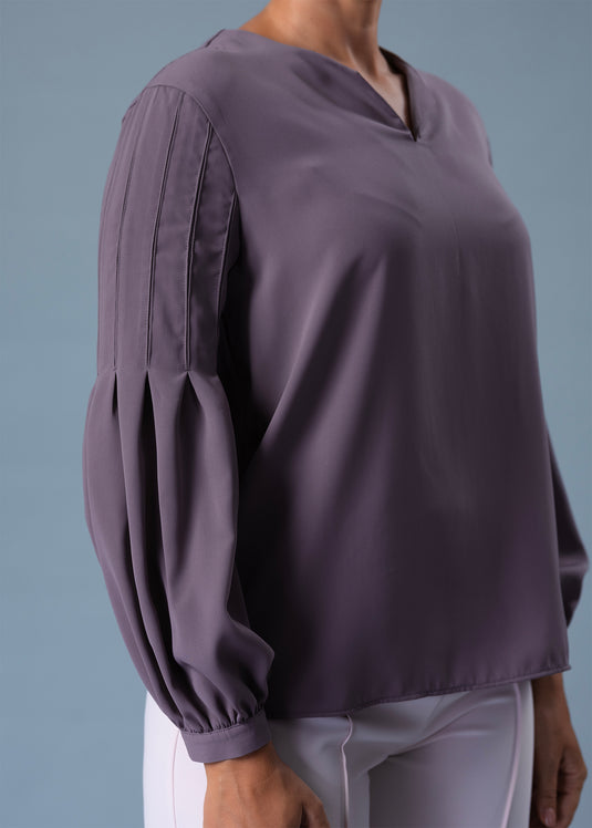 Pleated Sleeve Detailed Blouse