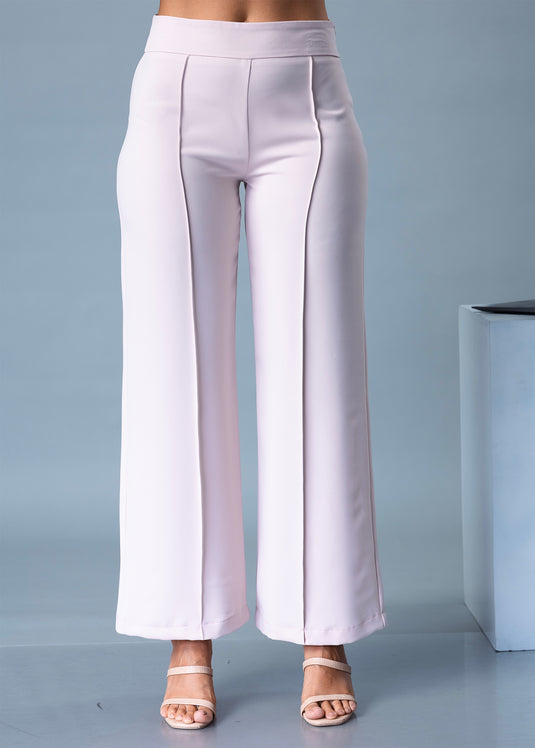 High waisted wide leg pant with pintucks