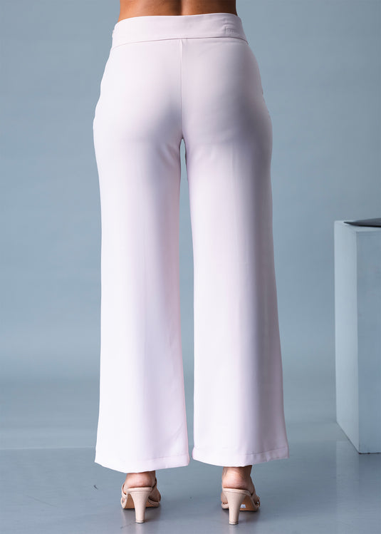 High waisted wide leg pant with pintucks