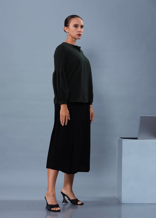 Pleated Sleeve Detailed Blouse