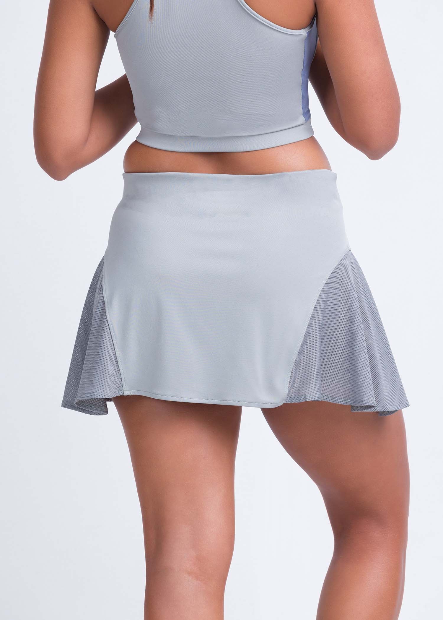 Side mesh detailing tennis skirt