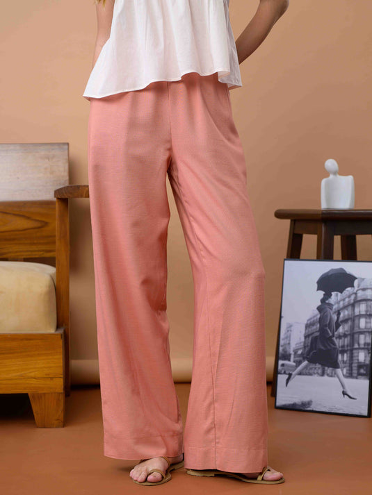 Drawcord pant with wide hem