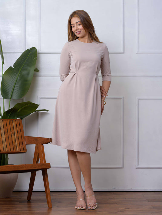 Midi Dress With Tie