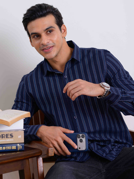 Casual Wear Stripe L/S Shirt