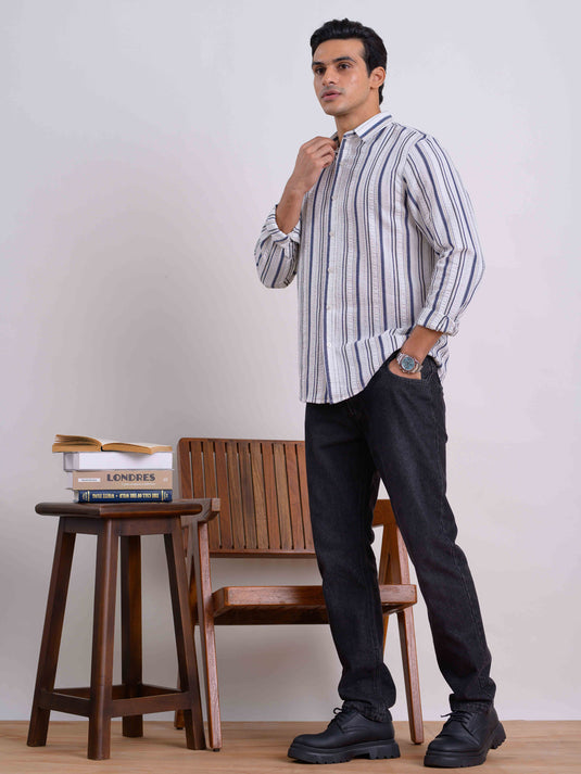 Casual Wear Stripe L/S Shirt