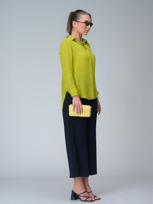 Basic shirt with high low hem