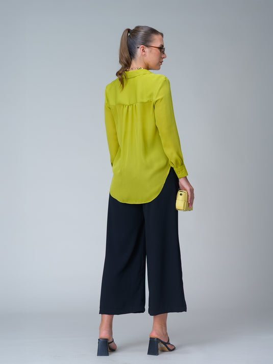 Basic shirt with high low hem