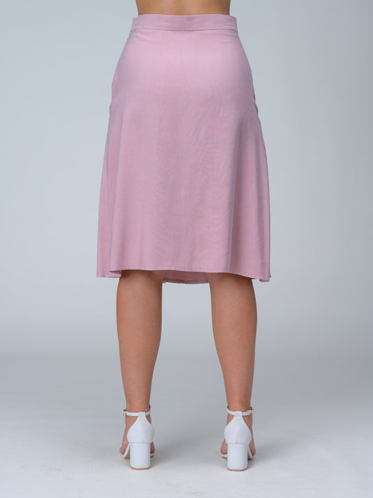 Basic skirt with front inverted pleat