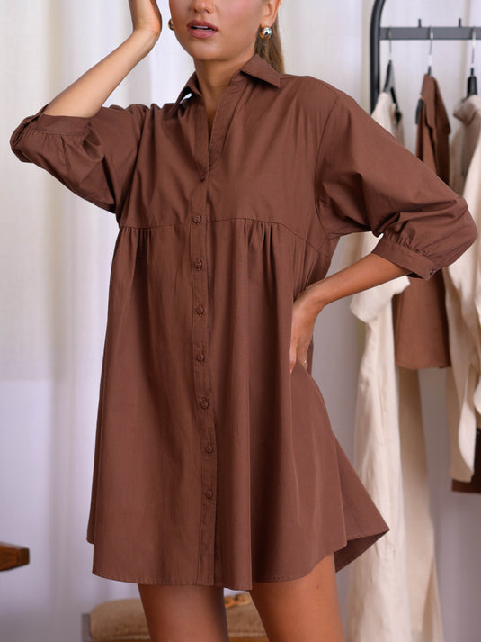 Button down shirt dress