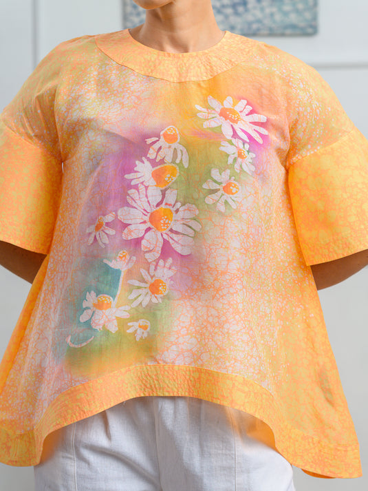 Batik floral detailed top