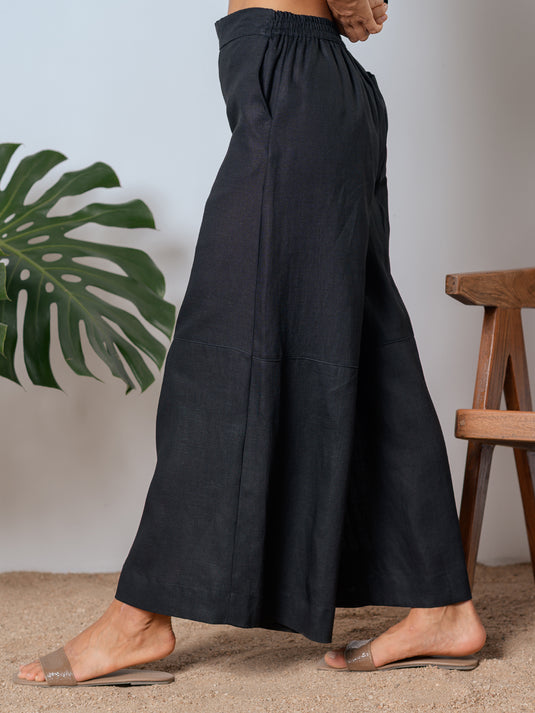 Flared maxi skirt with elasticated waist