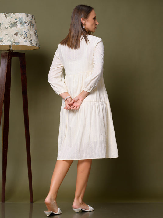 V neck tiered dress
