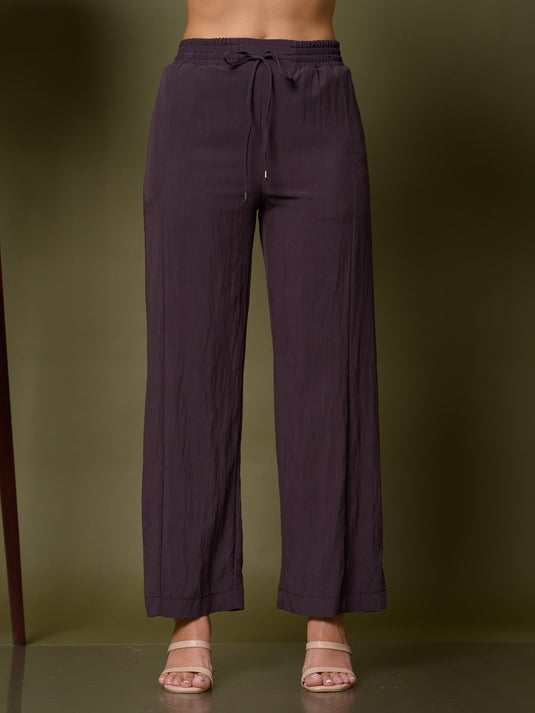 Drawcord pant with panel detail