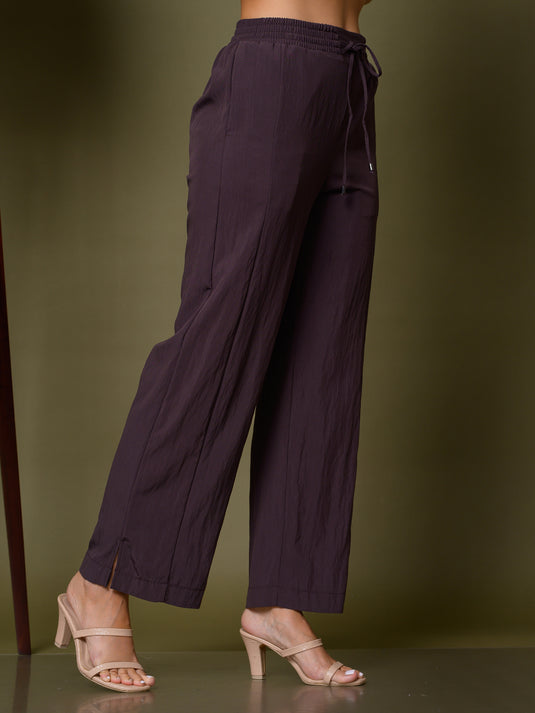 Drawcord pant with panel detail