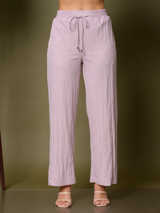 Drawcord pant with panel detail