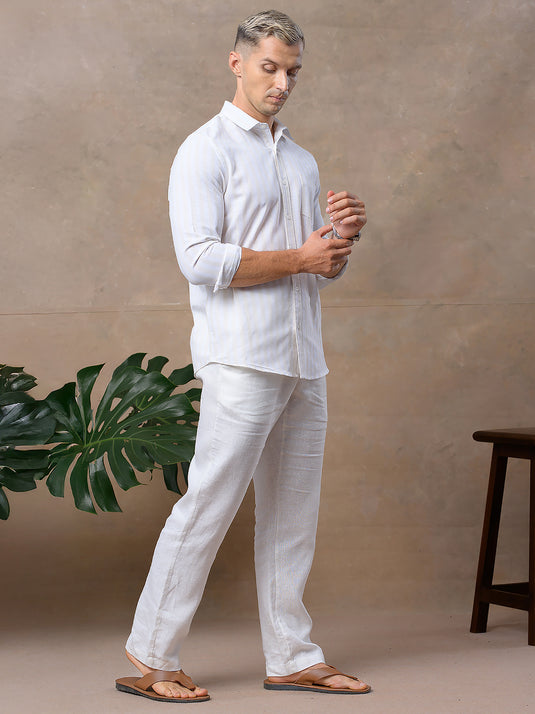 Casual Wear Stripe Long Sleeve Shirt