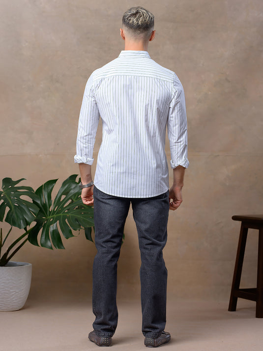 Casual Wear Stripe Long Sleeve Shirt