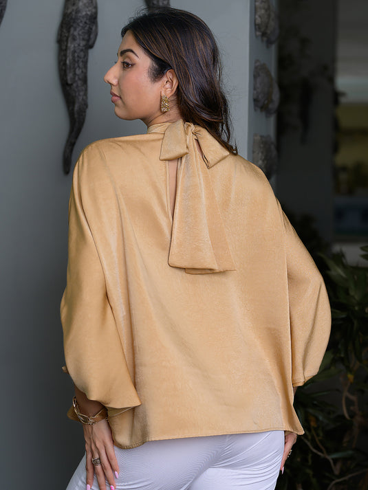High neck kaftan blouse