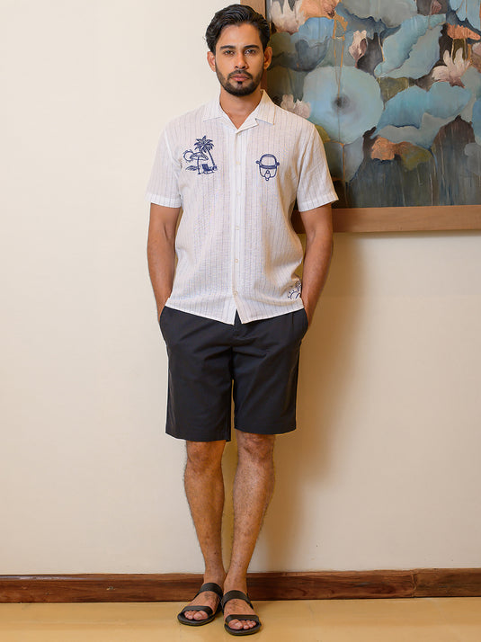 Embroidered Short Sleeve Shirt