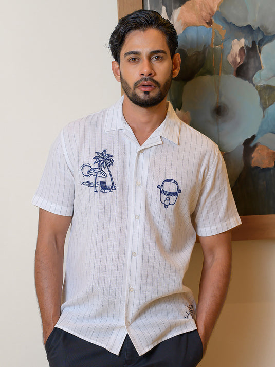Embroidered Short Sleeve Shirt