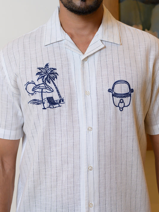 Embroidered Short Sleeve Shirt