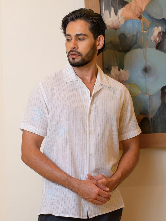 Embroidered Short Sleeve Shirt