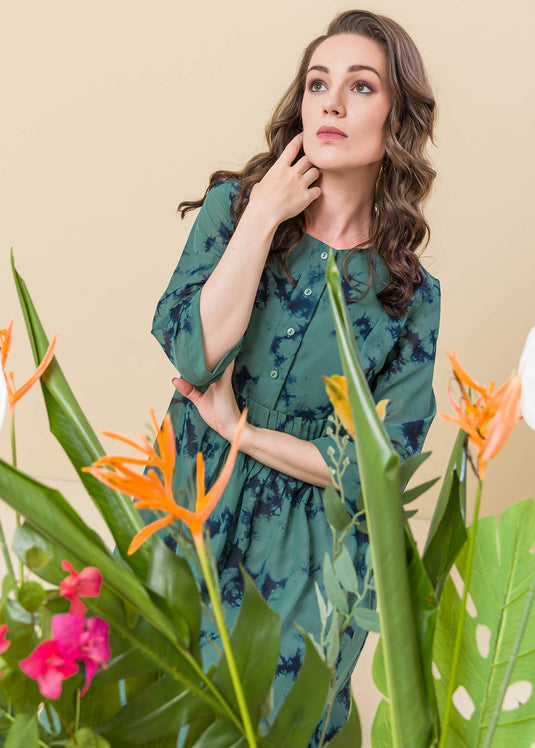 Pintuck Detail Dress