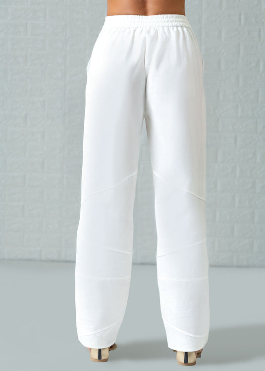Drawcord pant with pin tuck detail