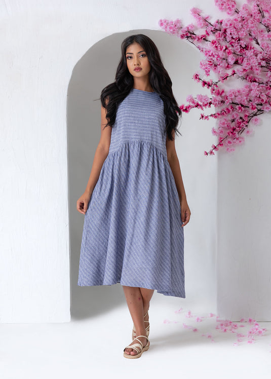 Sleeveless Drop Waist Dress
