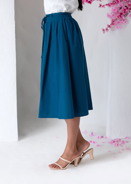 Flared Skirt With Belt