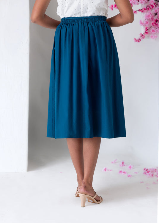 Flared Skirt With Belt